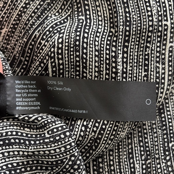 Eileen Fisher Silk Black And White Layered Top, XL, EUC - Picture 6 of 6